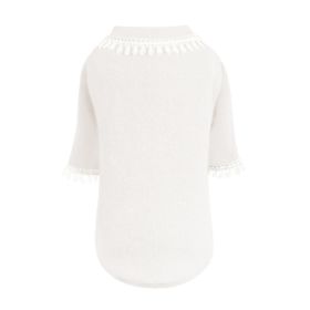 Heavenly Kiss Dog Sweater (Color: Cream, size: XS)