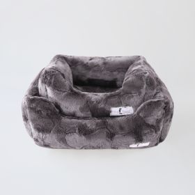 Luxe Dog Bed (Color: Pewter, size: LG)