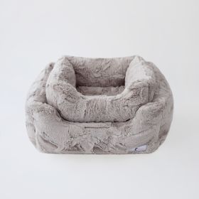 Luxe Dog Bed (Color: Taupe, size: LG)