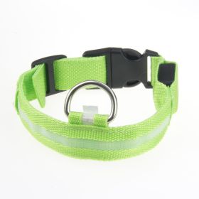 LED Luminous Pet Dog Collar Night (Option: Green Light-XXS)