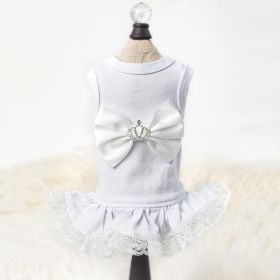 Royal Princess Dog Dress (Color: White, size: XXS)