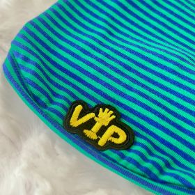 VIP Baby Dog Tee (Color: Striped Green, size: LG)