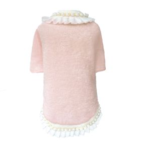 Dream Pearls Dog Sweater (Color: Peach, size: LG)