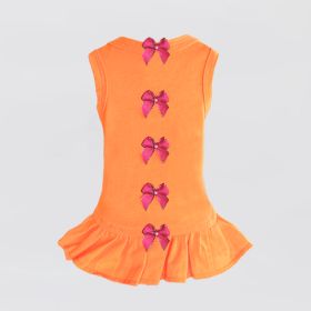 Summer Dreams Dog Dress (Color: Orange, size: LG)