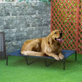36" x 30" Elevated Cooling Summer Dog Cot Pet Bed With Ventilation (Option: Dark Blue-920x235x100 mm)